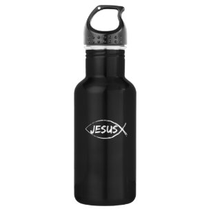 Jesus Fish Design for Christian Believers Stainless Steel Water Bottle