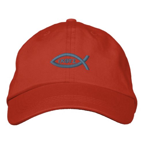 Jesus Fish Embroidered Baseball Cap