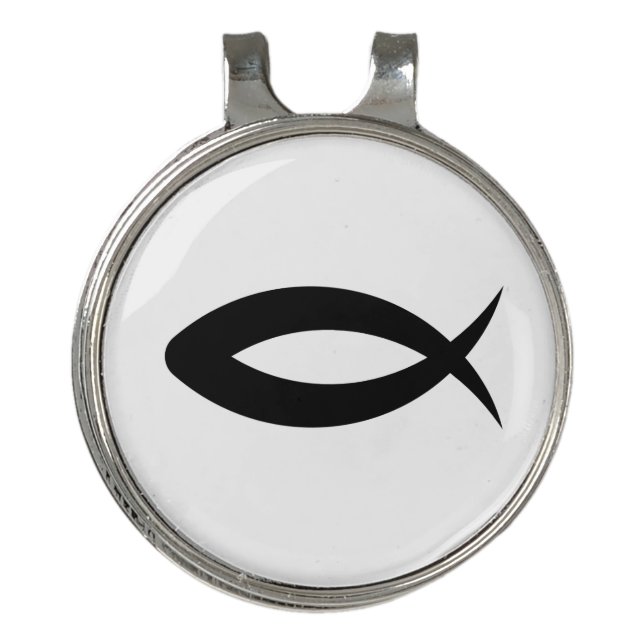 Jesus Fish Golf Hat Clip (Front)