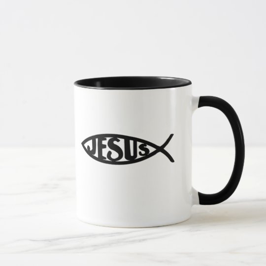 Jesus Fish (Mug Black) Mug