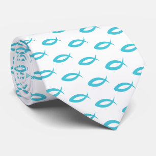 Jesus Fish Pattern Neck Tie