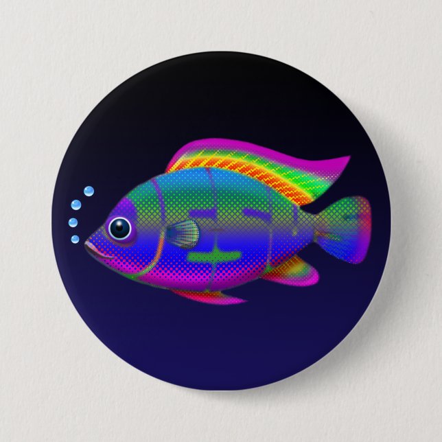 Jesus Fish Pinback Button (Front)