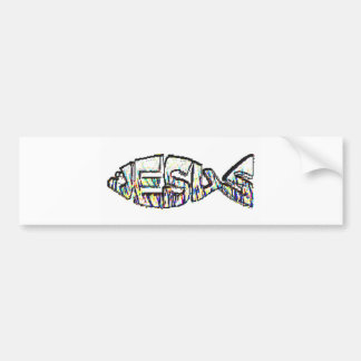 Jesus Fish Rainbow Bumper Sticker