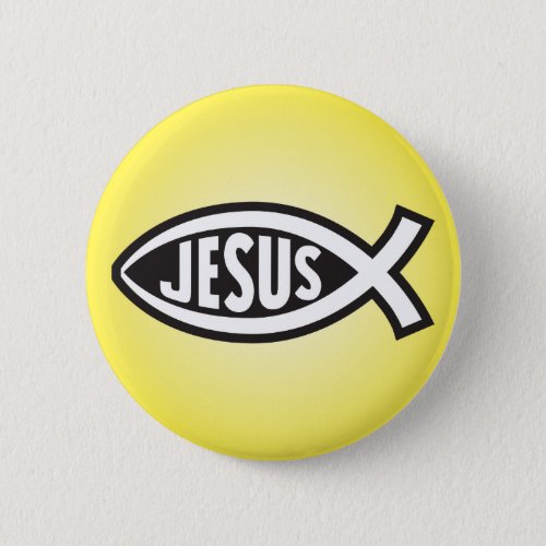 Jesus Fish Secret Symbol Ichthys ÎÎÎÎÎ Son of God Button