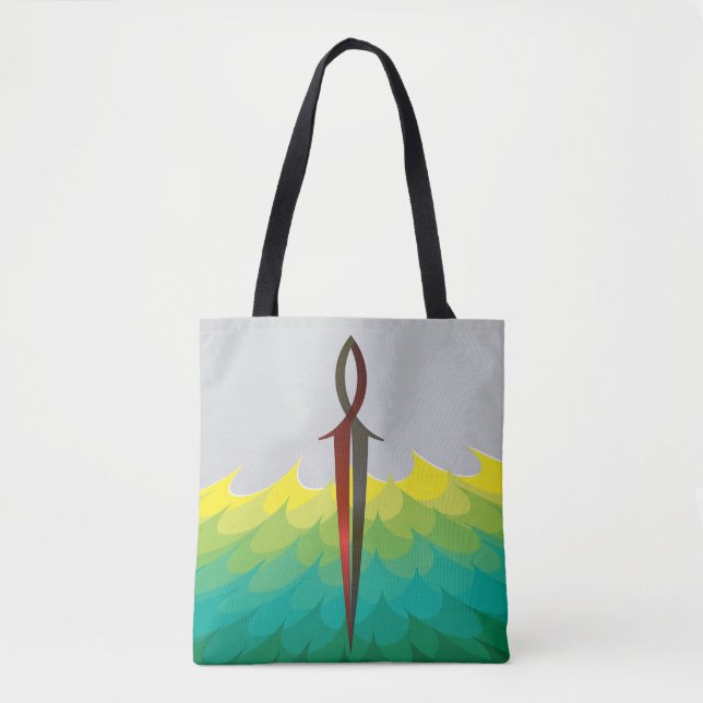 Jesus Fish Sword Tote Bag (Front)