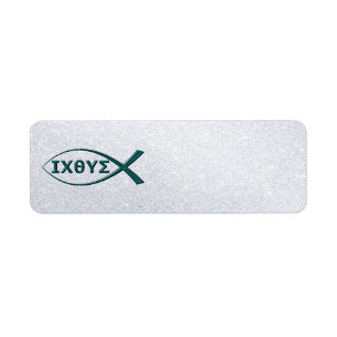 Jesus Fish Symbol Address Labels