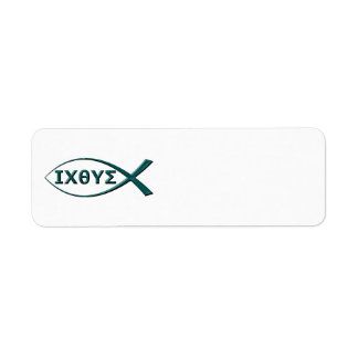 Jesus Fish Symbol Address Labels
