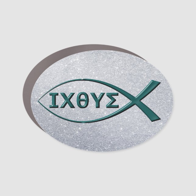 Jesus Fish Symbol Car Magnet (Front)