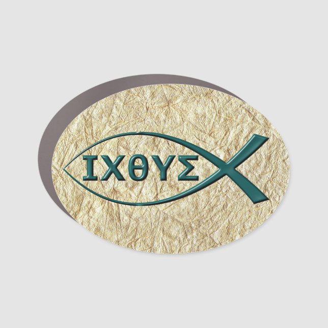 Jesus Fish Symbol Car Magnet (Front)