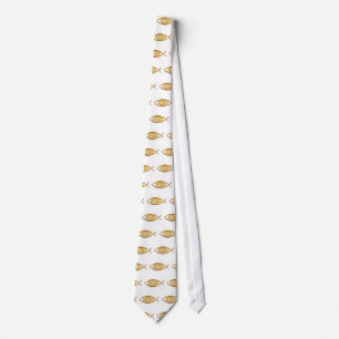 Jesus fish symbol christian gift neck tie