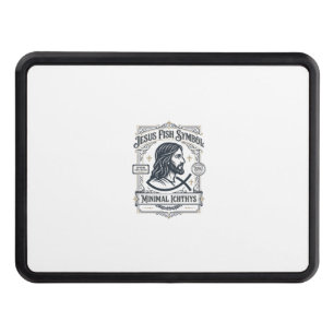 Jesus Fish Symbol Minimal Ichthys Jesus Fish Minim Hitch Cover