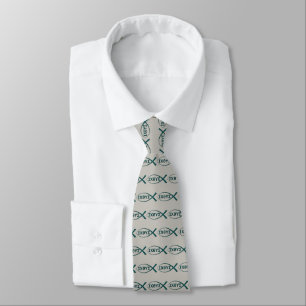 Jesus Fish Symbol Neck Tie