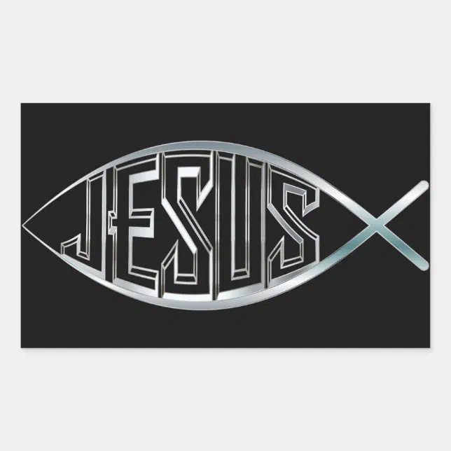 Jesus Fish Symbol Religious Sticker | Zazzle