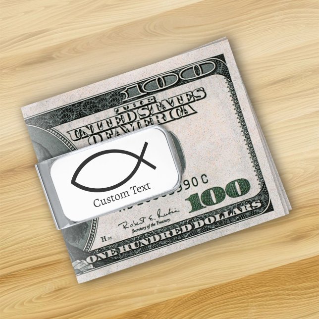 Jesus Fish Symbol Silver Finish Money Clip (Creator Uploaded)