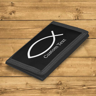 Jesus Fish Symbol Tri-fold Wallet