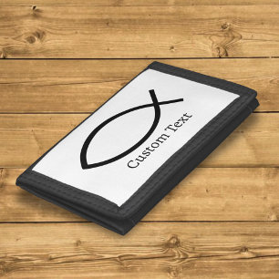 Jesus Fish Symbol Tri-fold Wallet