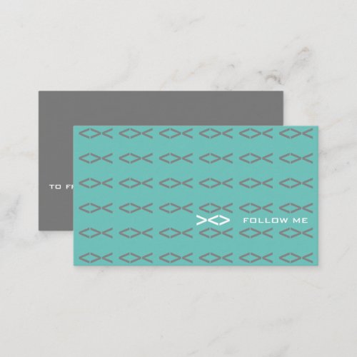 Jesus Fish Text Business Card