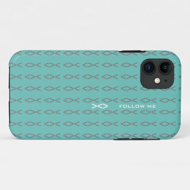 Jesus Fish Text Case-Mate iPhone Case (Back (Horizontal))