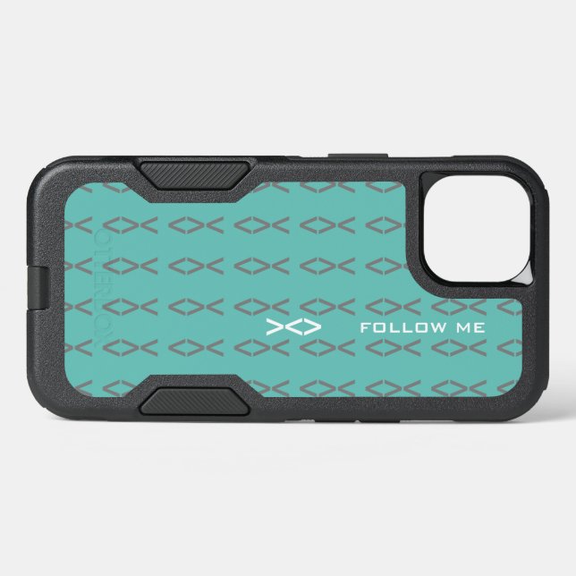 Jesus Fish Text Otterbox iPhone Case (Back Horizontal)