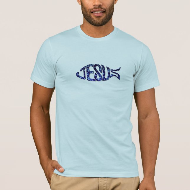 JESUS FISH : The Greek word for fish is "ichthys." T-Shirt (Front)