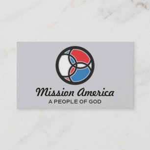 Jesus Fish Trinity Stained Glass USA Logo Business Card