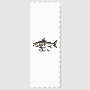 Jesus Fish Vintage Engraving Christian Shirt (1) Bookmarks