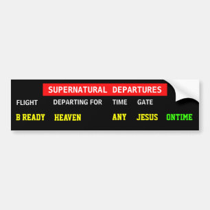 Jesus Flight Plan Bumper Sticker