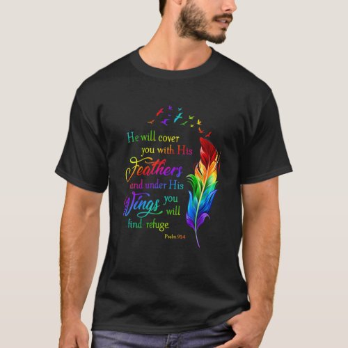 Jesus Flower Colors Faith Christian Psalm 914 T_Shirt