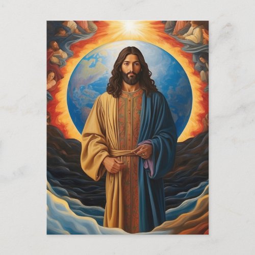  Jesus Flower Heal  Earth Universe  AP50 Cosmic Postcard
