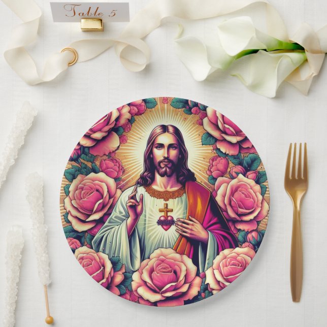 Jesus flower paper plates! plates (Wedding)