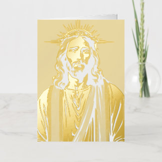 Jesus  foil greeting card
