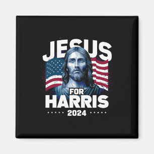 Jesus For Harris Kamala 2024  Magnet
