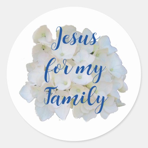 Jesus For My Family Round Sticker