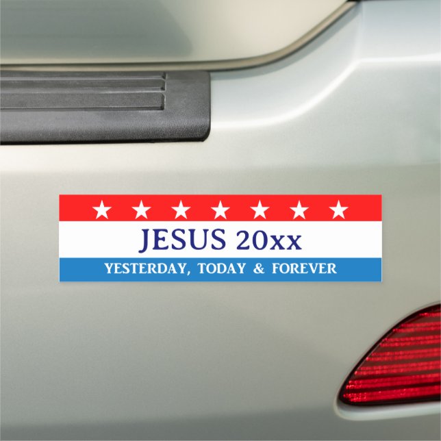 Jesus for President 20xx Bumper Sticker Car Magnet (In Situ)