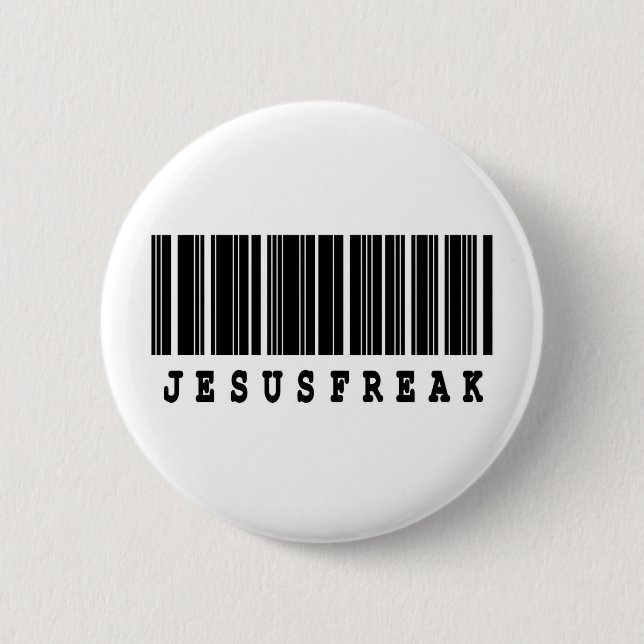 jesus freak barcode design pinback button (Front)