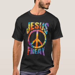 Jesus Freak Christian Retro Tie Dye Lettering T-Shirt