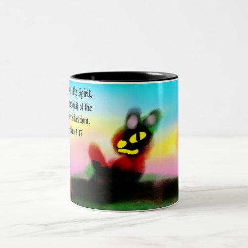 jesus freedom  Two-Tone coffee mug