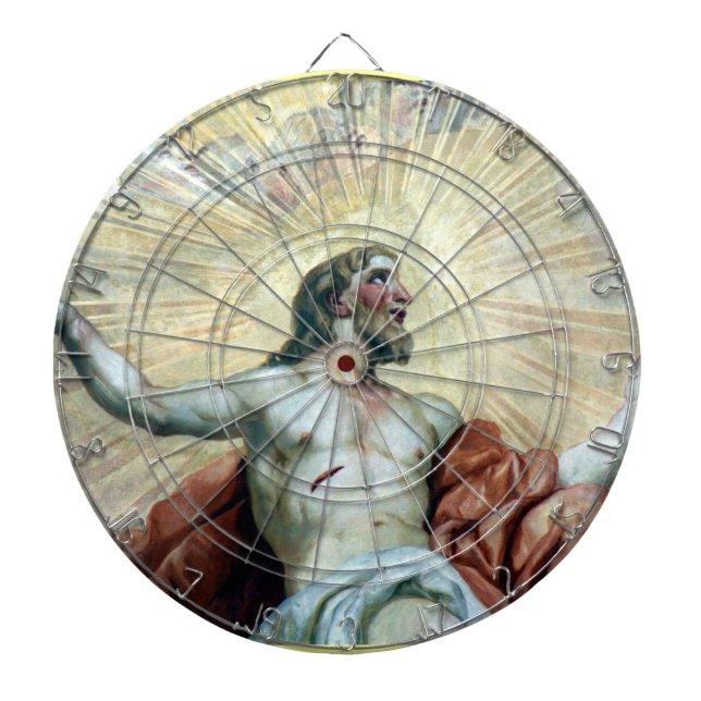 jesus fresco dart board (Front)