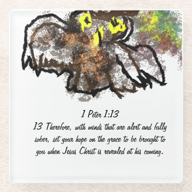 Jesus friend  glass coaster (Front)