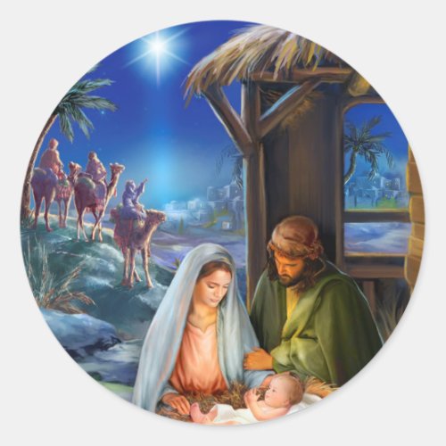 Jesus from Bethlehem Classic Round Sticker
