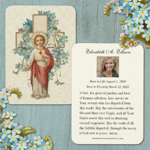 Jesus Funeral Memorial Prayer Holy Card
