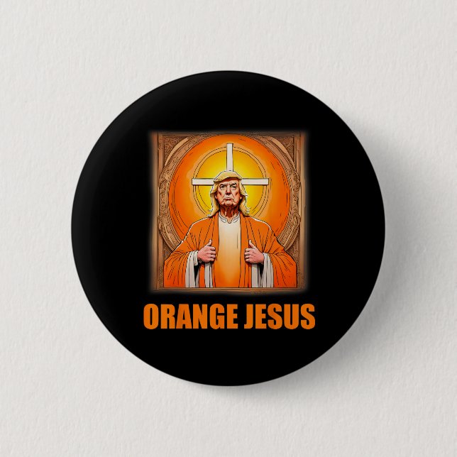 Jesus Funny Trump 1  Button (Front)