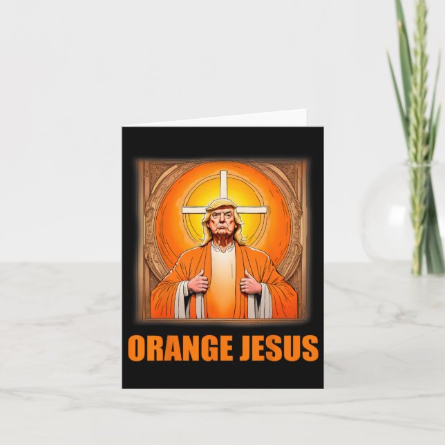 Jesus Funny Trump 1  Card (Front)