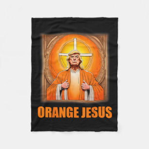 Jesus Funny Trump 1  Fleece Blanket