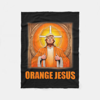 Jesus Funny Trump 1 Fleece Blanket