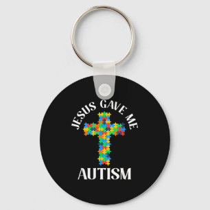 Jesus gave autism awareness christian autistic keychain