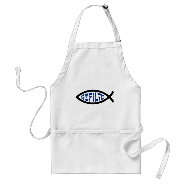 Jesus Gefilte Fish - Jewish Passover Humor Adult Apron (Front)