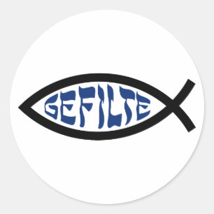 Jesus Gefilte Fish - Jewish Passover Humor Classic Round Sticker