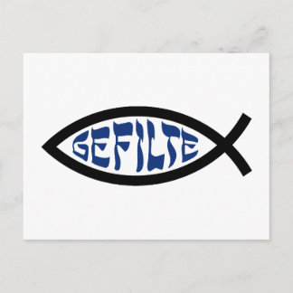 Jesus Gefilte Fish - Jewish Passover Humor Postcard