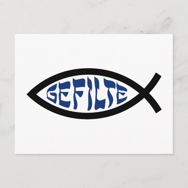 Jesus Gefilte Fish - Jewish Passover Humor Postcard (Front)